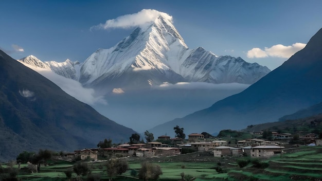 Shinig berg annapurna ten zuiden van ghandruk nepal