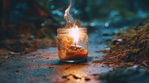 shining candle image