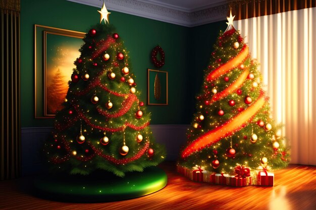 Блестящая рождественская елка