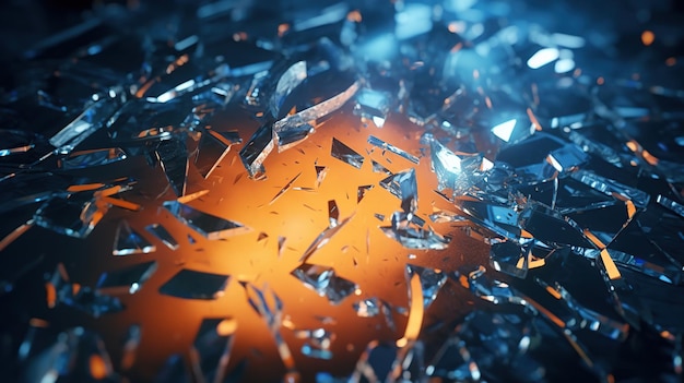 Shining crystal abstract background Generative AI