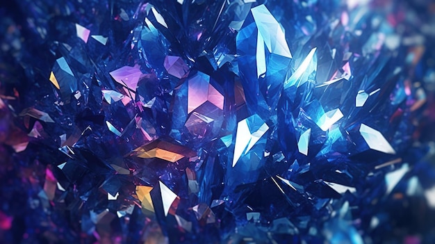 Shining crystal abstract background Generative AI