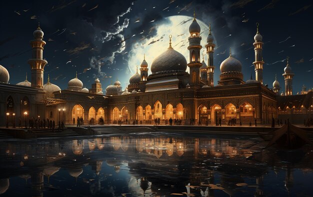 Shining Lights on a Mosque Painting