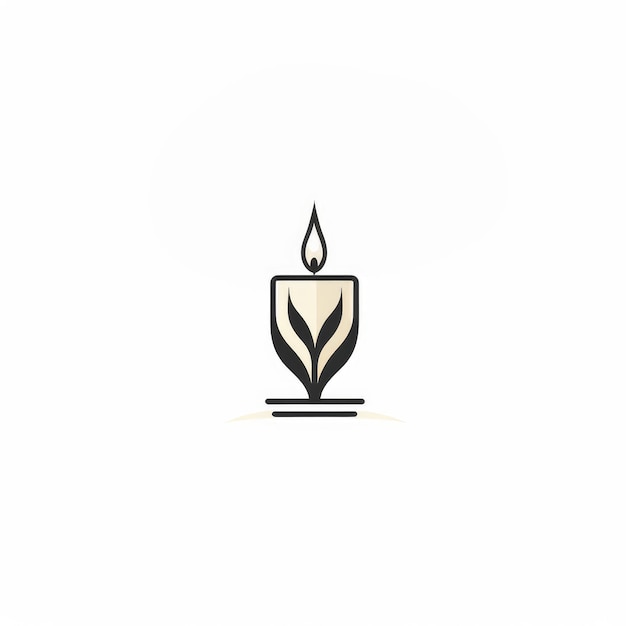 Photo shining memories a serene monoline logo depicting a candle for a funeral memorial company