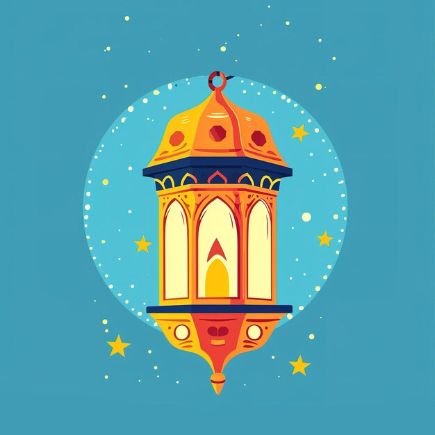 Photo shining ramadan lamp artwork