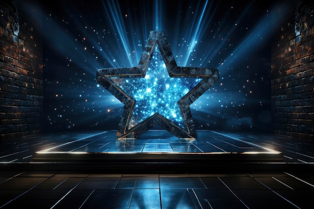 Shining star stage background