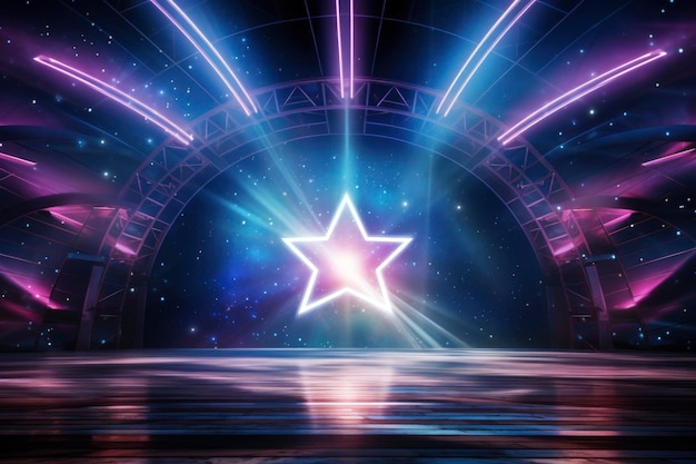 Shining star stage background