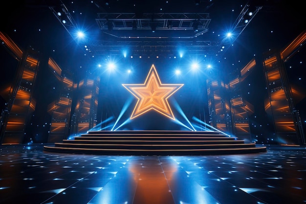 Shining star stage background