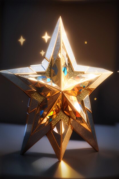 Сияющий символ признательности звезда