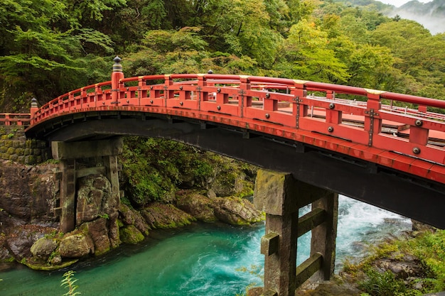 Shinkyo Bridge over the Daiwa River in Nikko