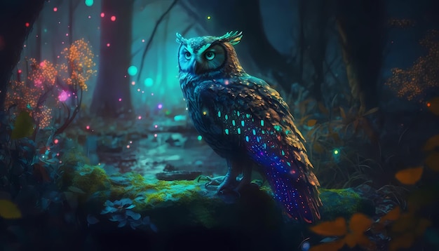 shinning fairy tale owl