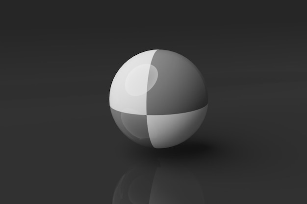 shiny alpha layer ball in 3d render design.