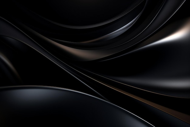 Photo shiny black wallpaper with dynamic lines