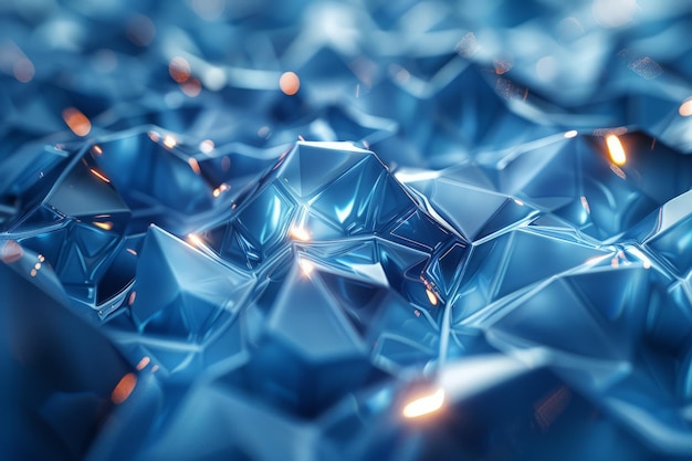 Shiny Blue Glass Cubes