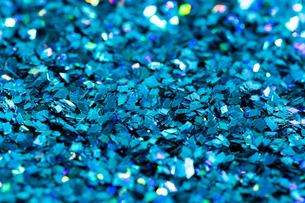 Shiny blue glitter textured background