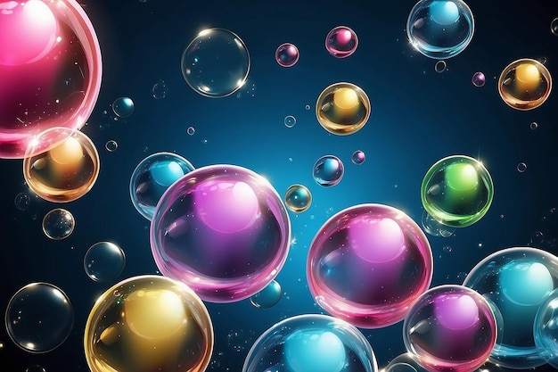 Shiny bubbles wallpaper