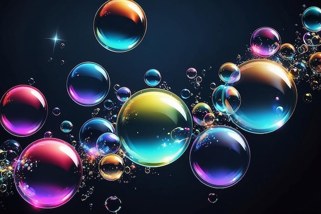 Shiny bubbles wallpaper