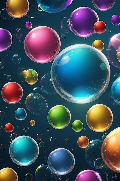 Shiny bubbles wallpaper