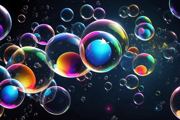 Shiny bubbles wallpaper