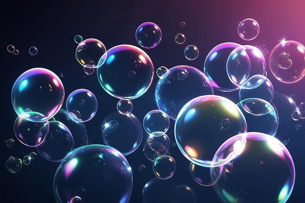 Shiny bubbles wallpaper