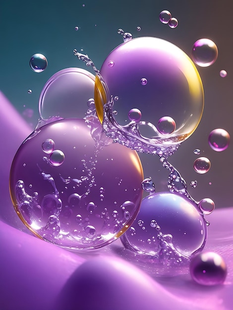 Shiny bubbles wallpaper