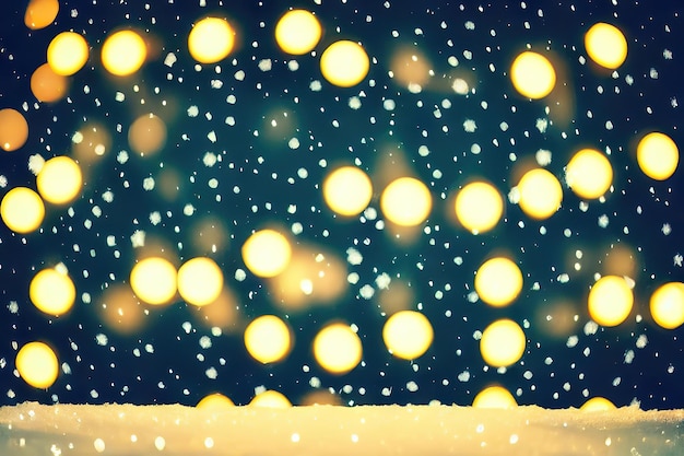 Shiny and Decorative Christmas Landscape Generative AI