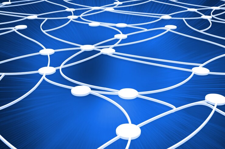 फोटो shiny dots connected with lines