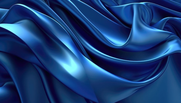 A shiny and fluid blue wavy background