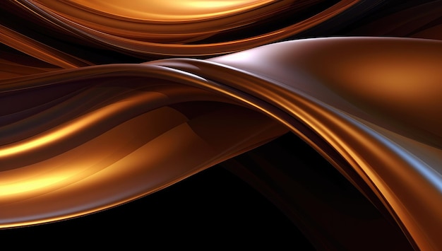 A shiny and fluid brown wavy background