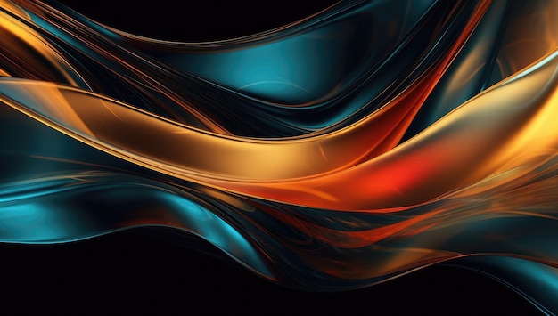 A shiny and fluid colorful wavy background