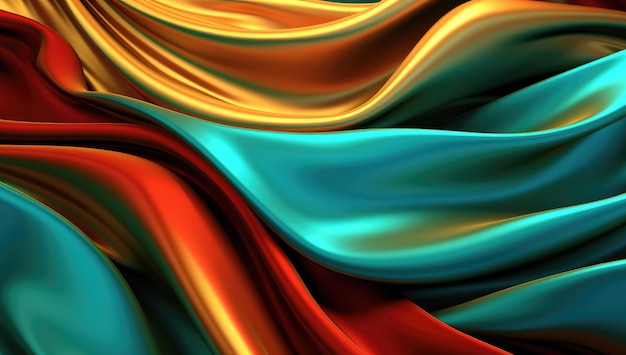 A shiny and fluid colorful wavy background