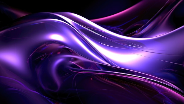 A shiny and fluid purple wavy background