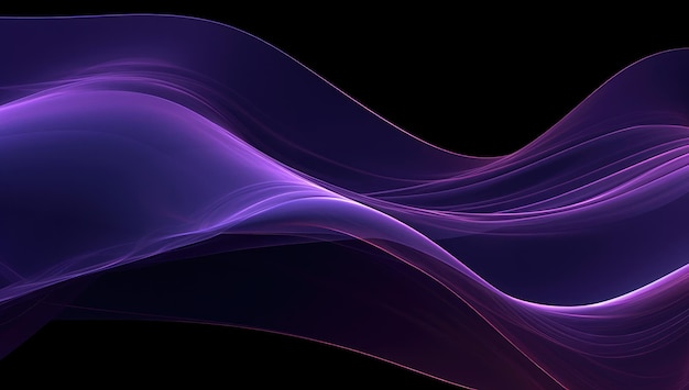 光沢のある滑らかな紫色の波状の背景