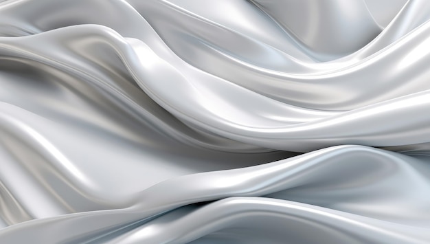 A shiny and fluid white wavy background