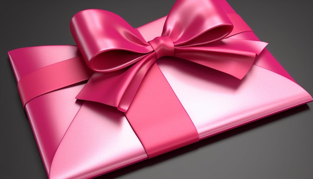 Shiny gift box tied with satin bow perfect birthday present generated by AI