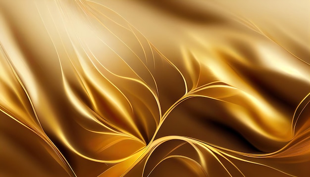 Shiny gold background with patterns Luxury Golden abstract wall