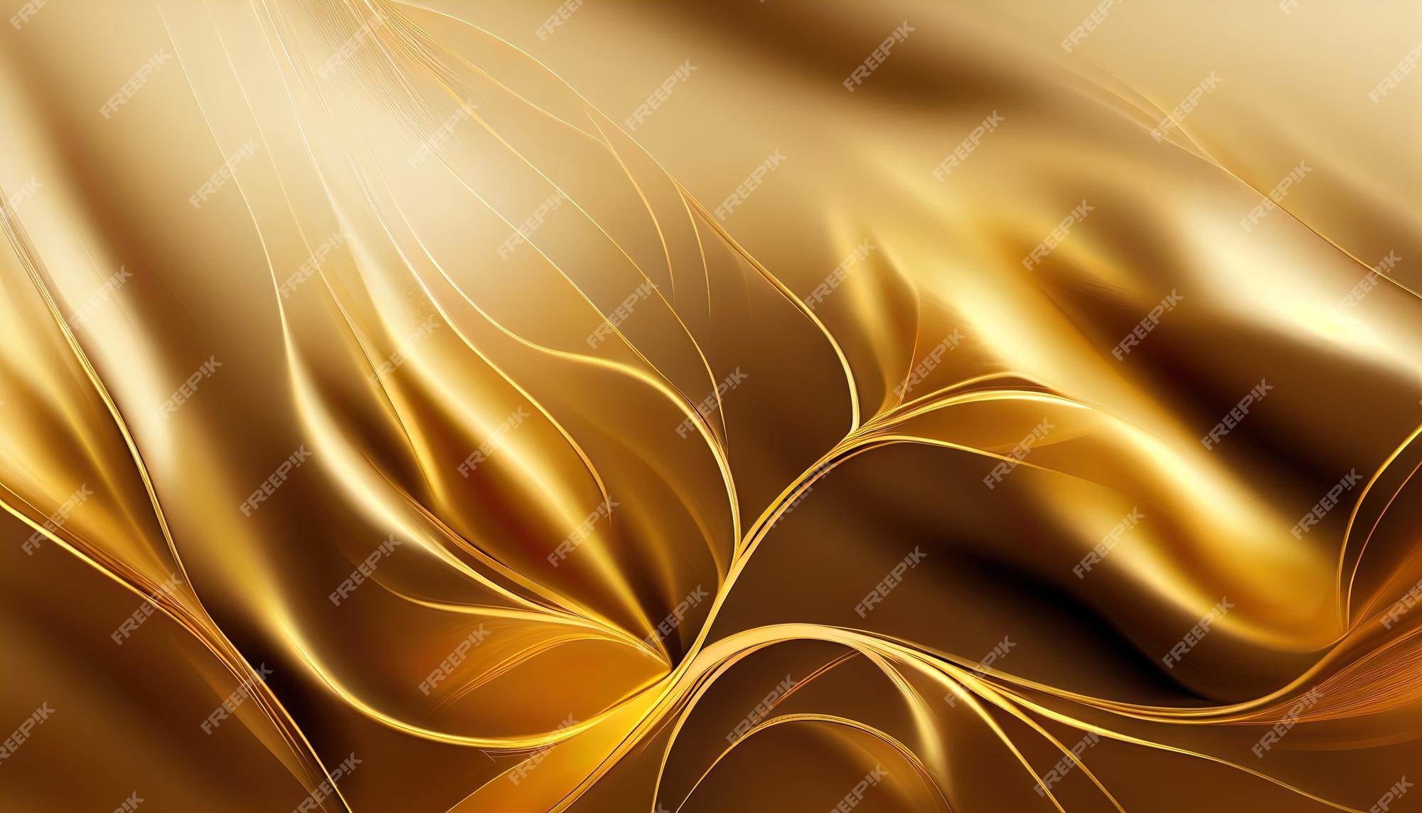 Premium Photo | Shiny gold background with patterns luxury golden abstract  wall