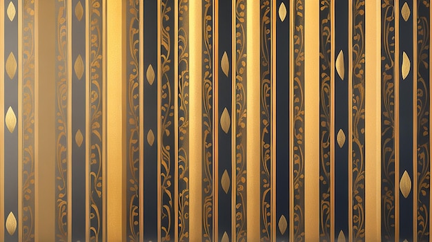 Shiny gold background with patterns Luxury Golden abstract wall