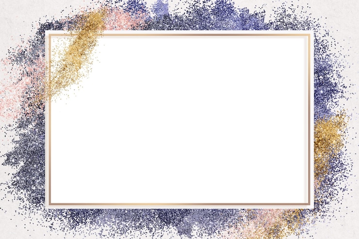 Photo shiny gold border png festive glitter frame