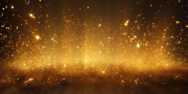 A shiny gold color glitter background AI generated illustration