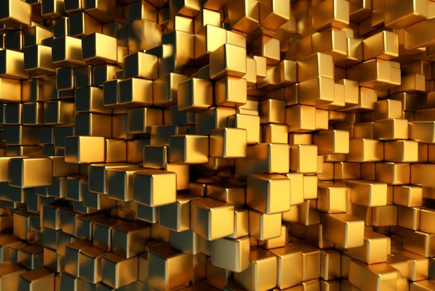 Shiny gold wall background texture generative ai