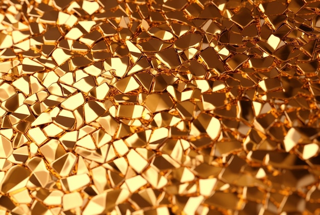 Shiny gold wall background texture generative ai