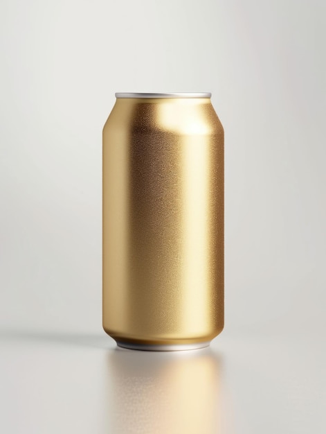 사진 바탕 에 고립 된 반이는 금색 음료 캔