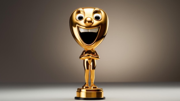 A shiny golden trophy emoji