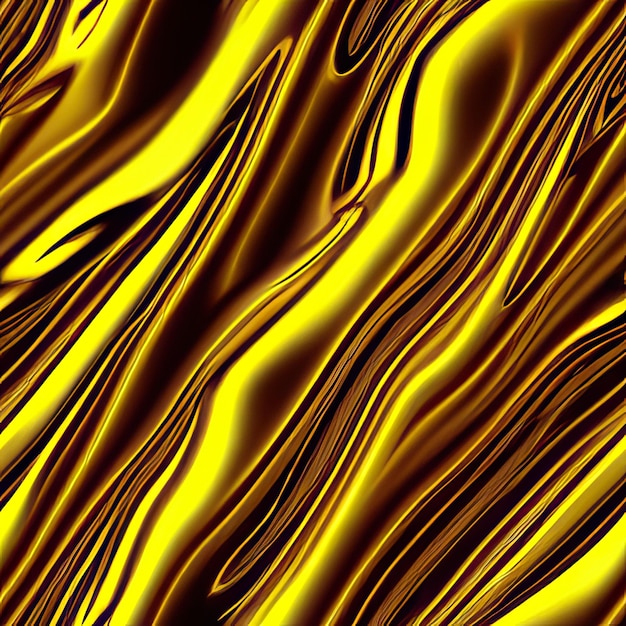 Shiny Liquid Texture Material Background Gold Silver Water Paint Brush Waves and Shapes