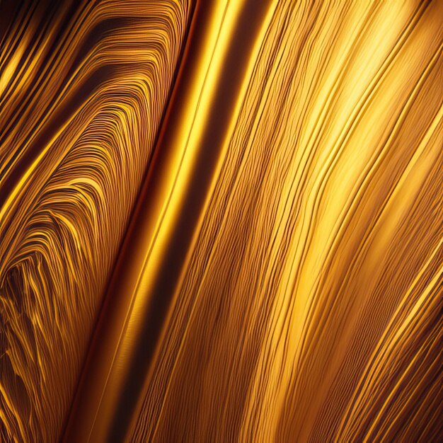 Photo shiny liquid texture material background gold silver water paint brush waves and shapes