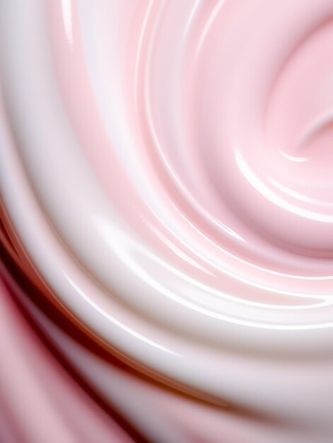 Shiny and moisturizing cream with a touch of grandient pink AI generated