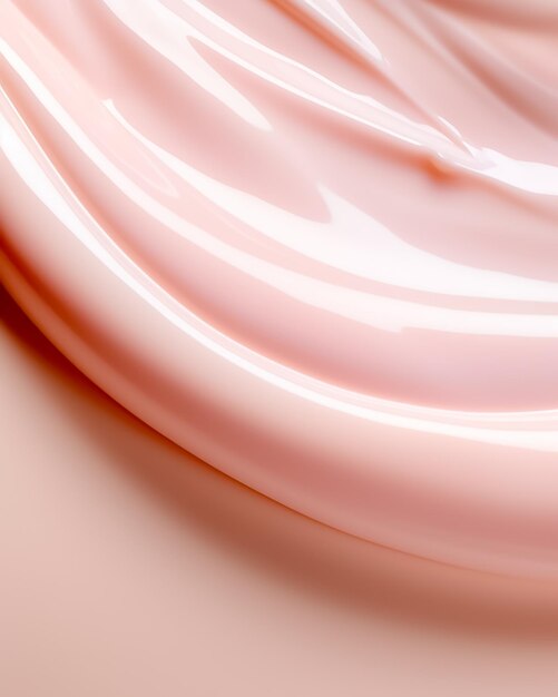 Shiny and moisturizing cream with a touch of grandient pink AI generated