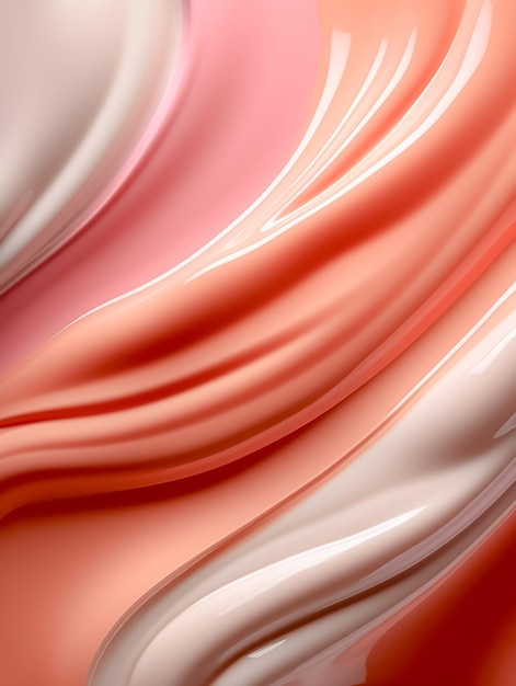 Shiny and moisturizing cream with a touch of grandient pink AI generated