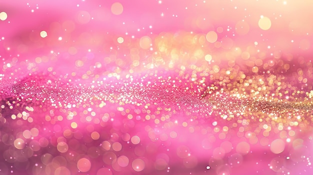 Photo shiny pink glitter background with sparkling details