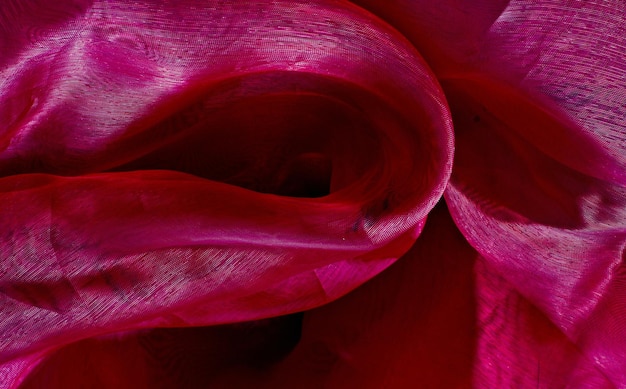 Shiny purple satin close up